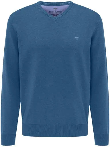 V-ringad tröja blå Fynch-Hatton Textilhandels GmbH