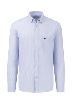 Fynch Hatton Skjorta Oxford light blue stripe - BK HERR