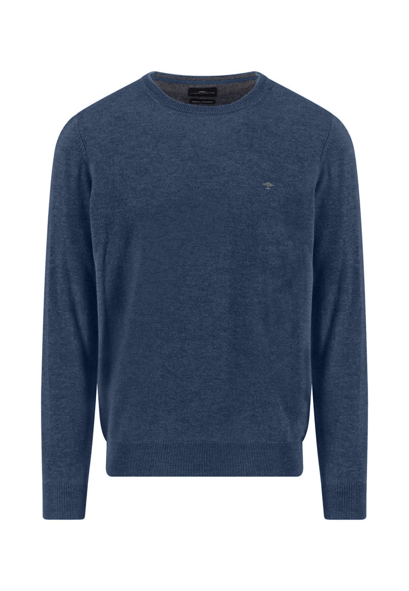 Fynch Hatton tröja rund hals Merino Cashmere night
