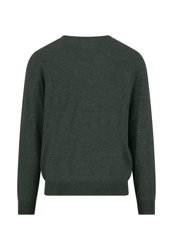 Fynch Hatton tröja rund hals Merino Cashmere grön