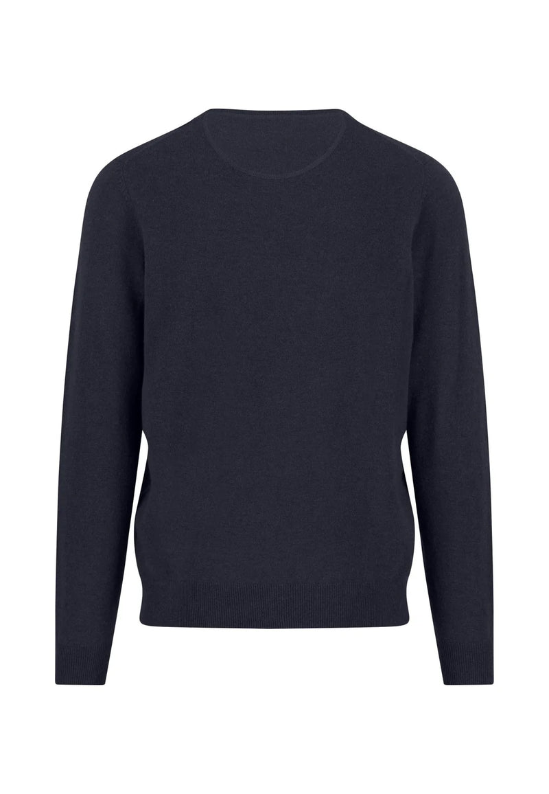 Fynch Hatton V-ringad tröja Merino Cashmere navy