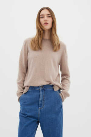 InWear LUKKAIW CREW-NECK PULLOVER CASMERE / Beige Melange - BK HERR