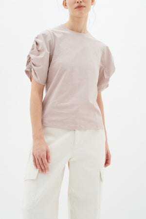 InWear Payana woven trim T-shirt / Dusty Blush