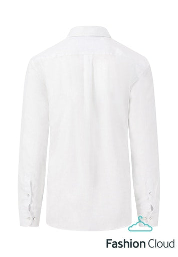Fynch Hatton linne skjorta - White