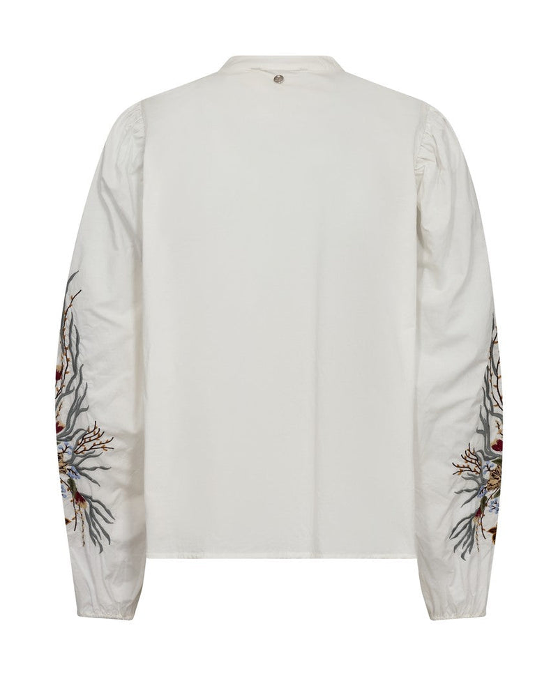 Mosmosh Mysa poplin blus / Ecru Mos Mosh