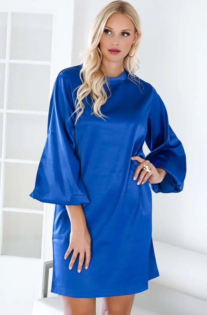 Blond Hour Pure Dress Vibrant Blue Blondhour