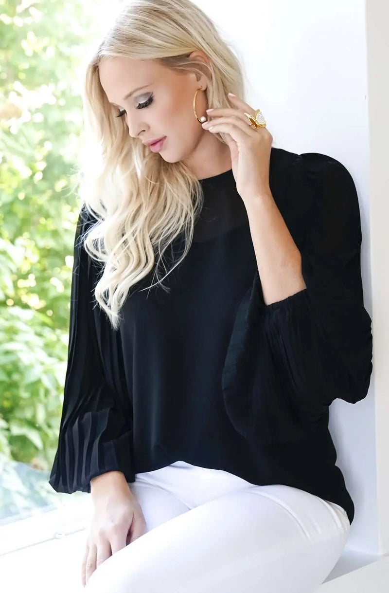 Blond Hour Riviera Blouse Svart Blondhour