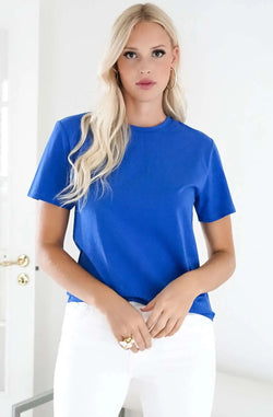 Blond Hour THE PERFECT ROUND NECK TSHIRT - VIBRANT BLUE Blondhour