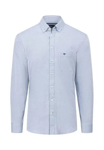 Fynch Hatton Skjorta supersoft cotton / Cloud Blue - BK HERR