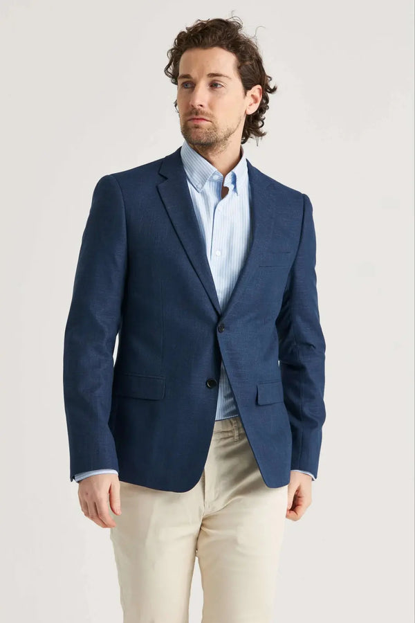 Erla of Sweden Blazer Linneblandning Marinblå Erla of Sweden