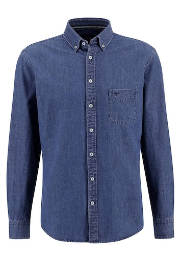 Fynch Hatton Jeans skjorta / blå