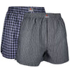 Fathers and Friends boxershorts 2-pack/Grå Svart BK HERR