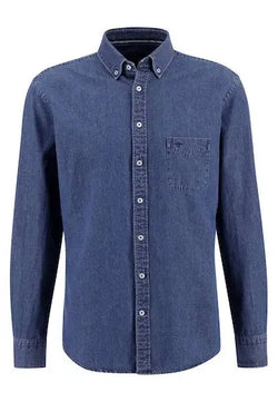 Fynch Hatton Jeans skjorta / blå-BK HERR