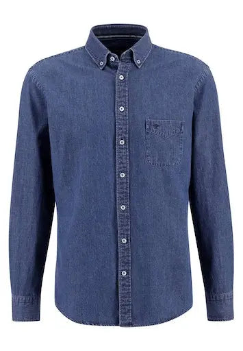 Fynch Hatton Jeans skjorta / blå-BK HERR