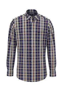 Fynch Hatton Skjorta Classic check mix navy-BK HERR