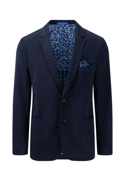 Fynch Hatton Twill blazer mörkblå-BK HERR