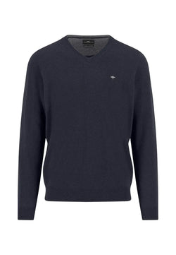 Fynch Hatton V-ringad tröja Merino Cashmere navy Fynch-Hatton Textilhandels GmbH