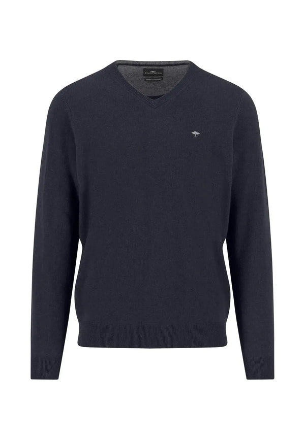 Fynch Hatton V-ringad tröja Merino Cashmere navy Fynch-Hatton Textilhandels GmbH