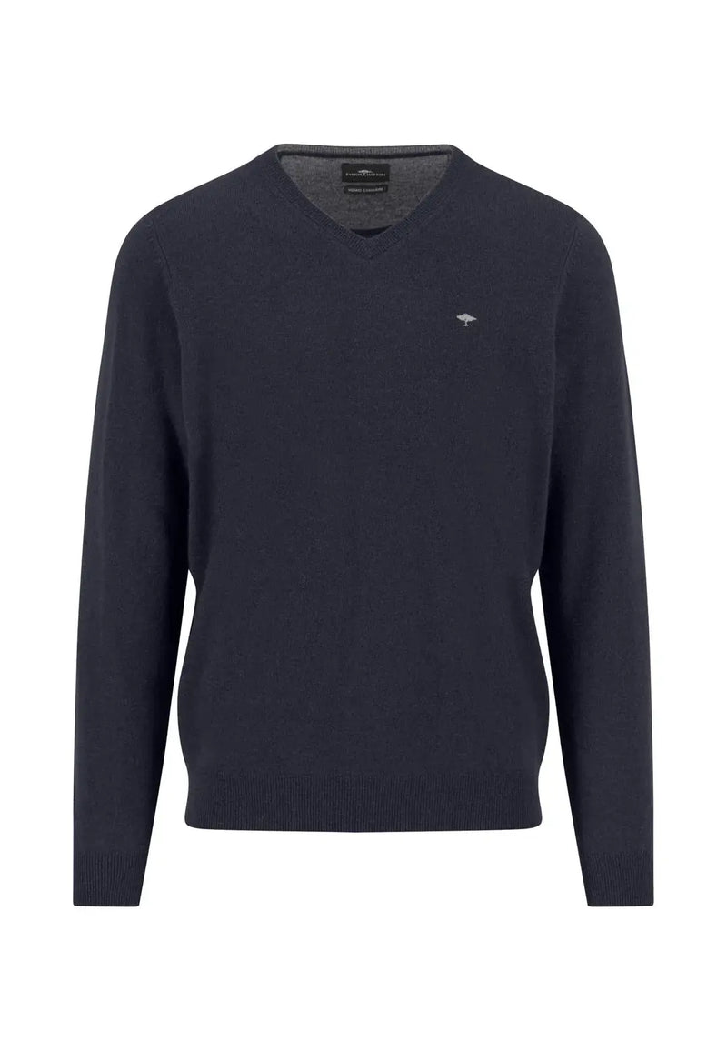 Fynch Hatton V-ringad tröja Merino Cashmere navy Fynch-Hatton Textilhandels GmbH