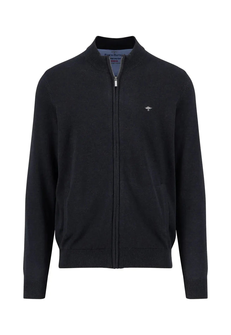 Fynch Hatton Zip Cardigan grå Fynch-Hatton Textilhandels GmbH