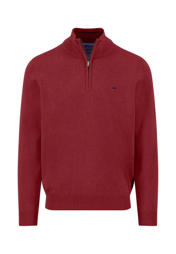 Fynch Hatton Zip tröja deep merlot Fynch-Hatton Textilhandels GmbH