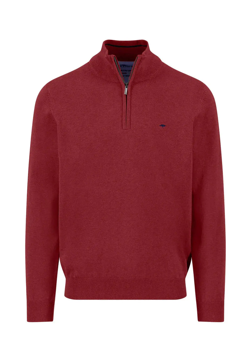 Fynch Hatton Zip tröja deep merlot Fynch-Hatton Textilhandels GmbH
