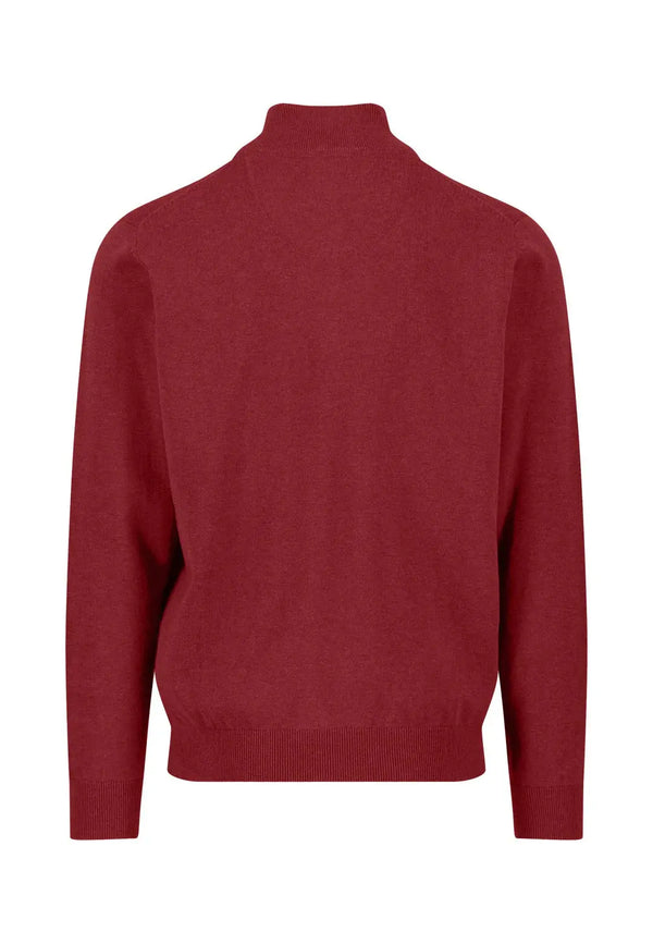 Fynch Hatton Zip tröja deep merlot Fynch-Hatton Textilhandels GmbH