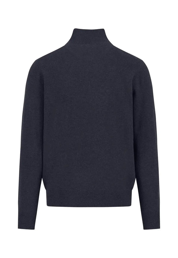 Fynch Hatton Zip tröja navy Merino Casmere Fynch-Hatton Textilhandels GmbH