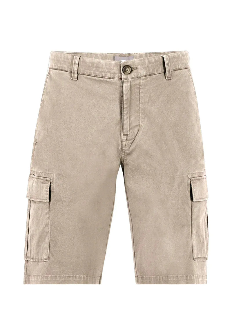 Fynch Hatton bermuda shorts med benficka / Stone-BK HERR