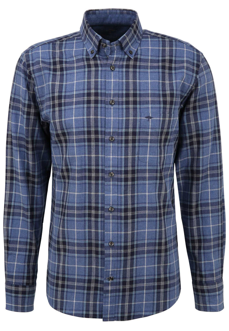 Fynch Hatton flanell Skjorta-BK HERR