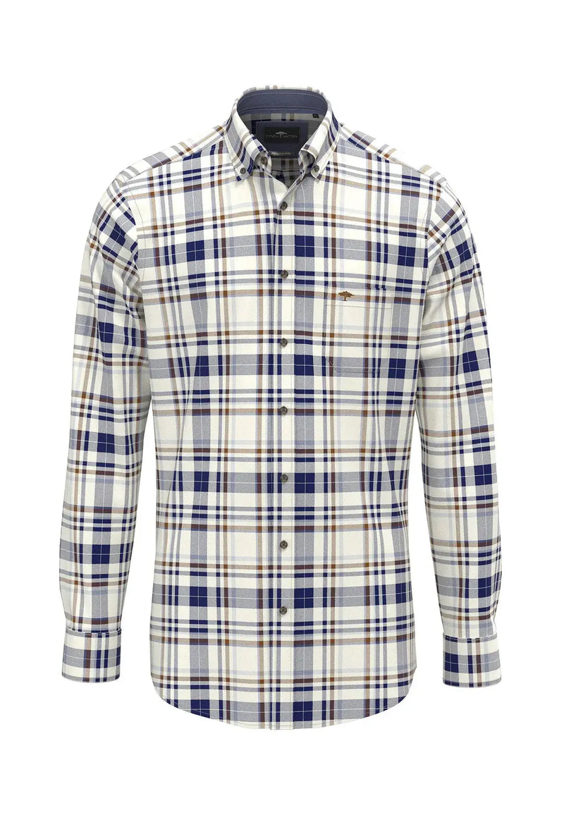 Fynch Hatton flanell Skjorta Misty blue Fynch-Hatton Textilhandels GmbH