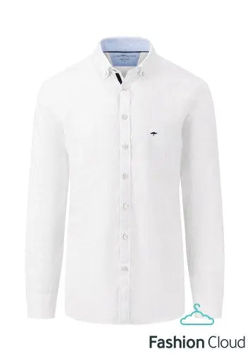 Fynch Hatton linne skjorta - White Fynch-Hatton Textilhandels GmbH