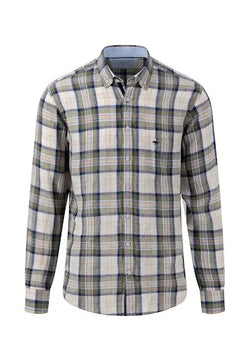 Fynch Hatton linne skjorta - dusty olive Fynch-Hatton Textilhandels GmbH