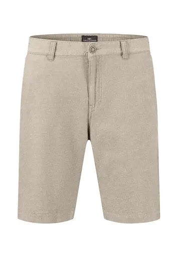 Fynch Hatton shorts Bermuda stone linne-BK HERR