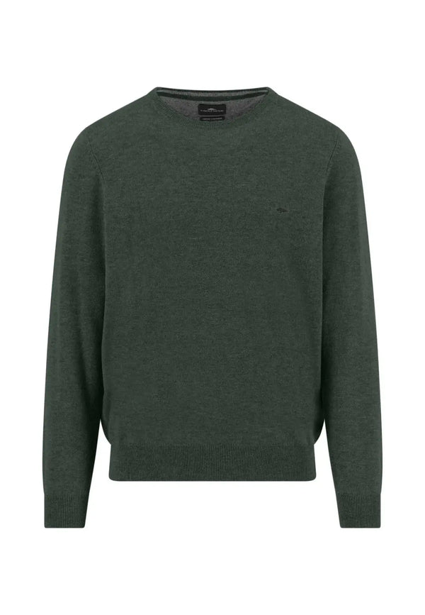 Fynch Hatton tröja rund hals Merino Cashmere grön Fynch-Hatton Textilhandels GmbH