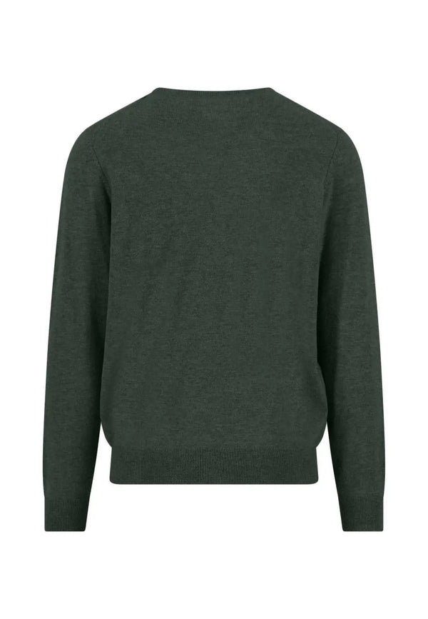 Fynch Hatton tröja rund hals Merino Cashmere grön Fynch-Hatton Textilhandels GmbH