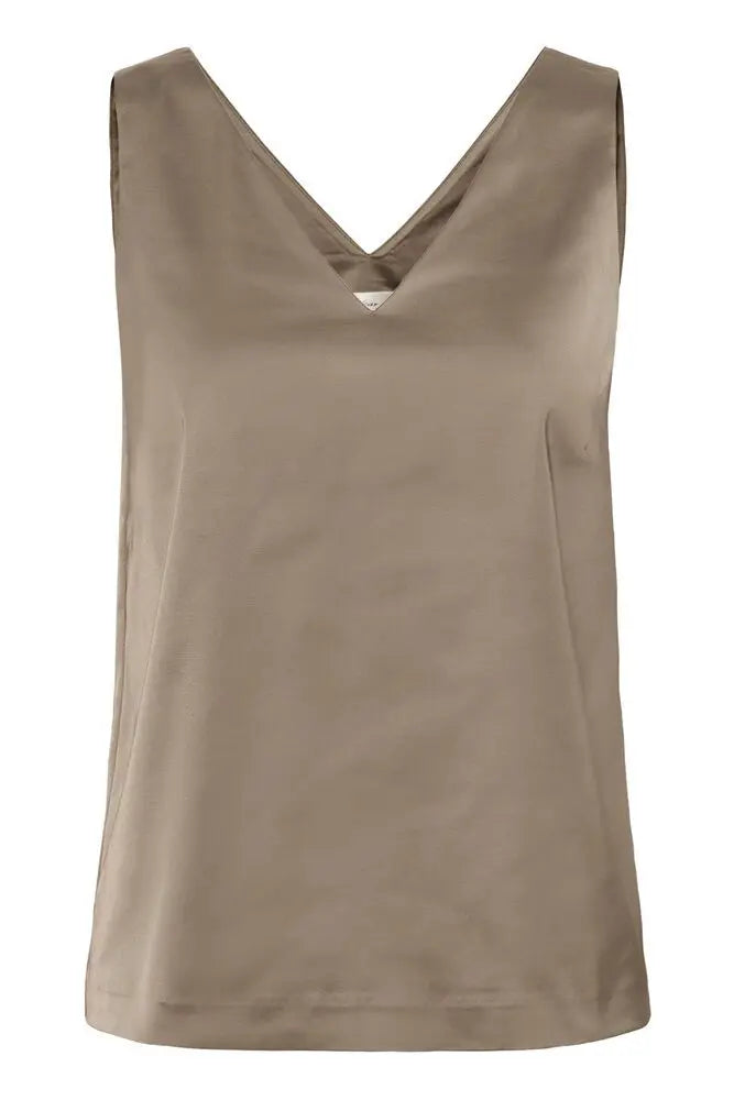 In Wear Zilky V-neck top / Sandy Grey In Wear