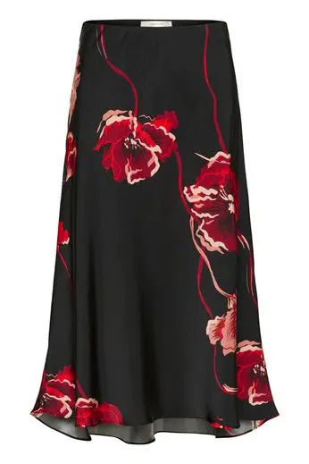 InWear Dawn skirt / black poppy rose In Wear