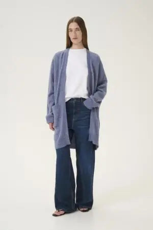 InWear Gun Cardigan / Blåmelerad In Wear