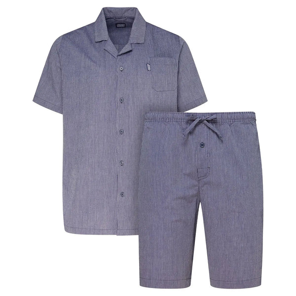 Jockey Pyjamas med korta ärmar och ben / randig-BK HERR