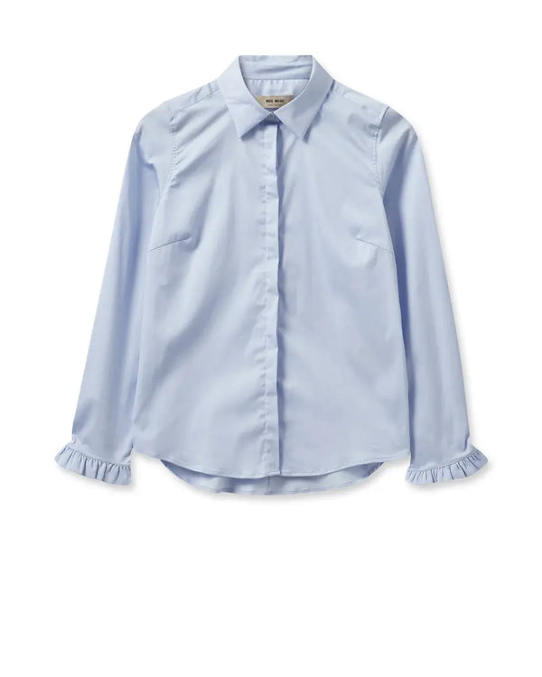 MosMosh Mattie Flip Shirt / Light blue-BK HERR