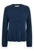 MosMosh Thora O-Neck Frill Knit / Ensign Blue Signature