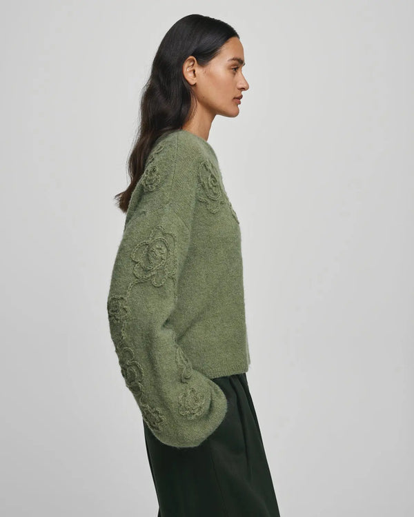 MSCH Miabelle Hope Pullover / Olivine Flower MSCH Copenhagen
