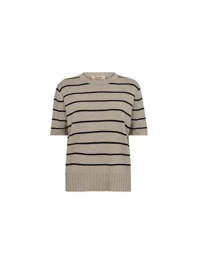 Mos Mosh Finlo Paper SS Knit / Sesame-BK HERR