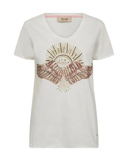 Mos Mosh Nadine O-SS Deco t-shirt / Powder Pink Mos Mosh