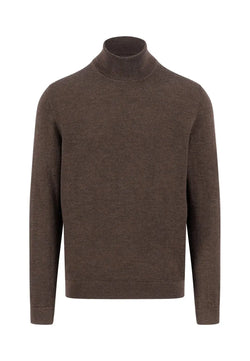 Polo-tröja | Fynch-Hatton | Brun merino ull Fynch-Hatton Textilhandels GmbH