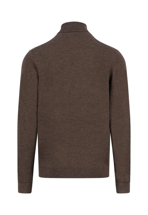 Polo-tröja | Fynch-Hatton | Brun merino ull Fynch-Hatton Textilhandels GmbH