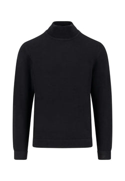 Polo-tröja | Fynch-Hatton |Svart merino ull Fynch-Hatton Textilhandels GmbH