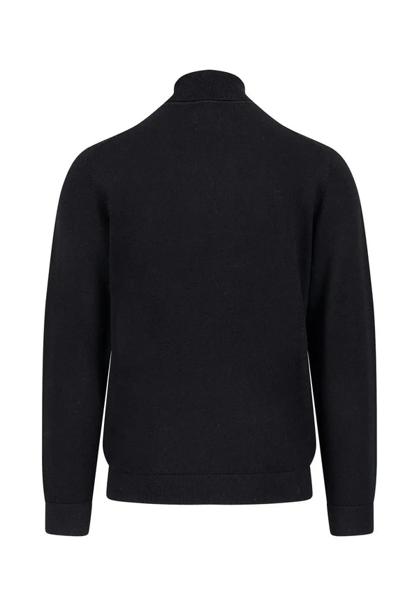Polo-tröja | Fynch-Hatton |Svart merino ull Fynch-Hatton Textilhandels GmbH