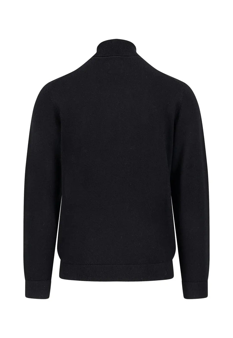 Polo-tröja | Fynch-Hatton |Svart merino ull Fynch-Hatton Textilhandels GmbH